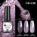 UR SUGAR 7.5ml Reflective Glitter Gel Shiny Rose Red Silver UV Gel Nail Polish Soak Off Colorful Gel Nail Art Decoration