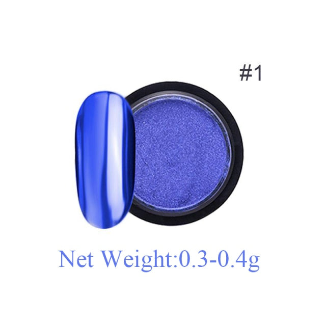 Rose Gold Bubble Mirror Powder Metallic Nail Glitter iridescent Chrome Dust Sparkling Flakes Pigment Manicur Nail Art Decor