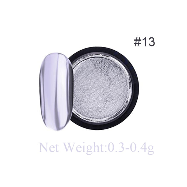 Rose Gold Bubble Mirror Powder Metallic Nail Glitter iridescent Chrome Dust Sparkling Flakes Pigment Manicur Nail Art Decor