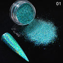 Rose Gold Bubble Mirror Powder Metallic Nail Glitter iridescent Chrome Dust Sparkling Flakes Pigment Manicur Nail Art Decor