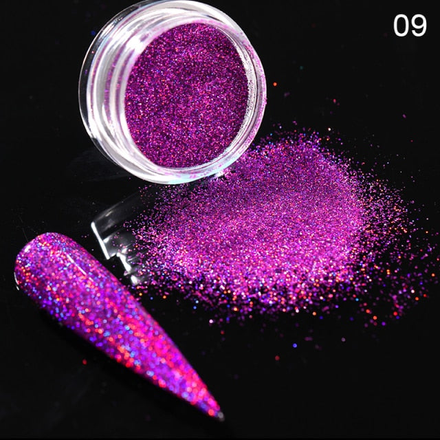 Rose Gold Bubble Mirror Powder Metallic Nail Glitter iridescent Chrome Dust Sparkling Flakes Pigment Manicur Nail Art Decor