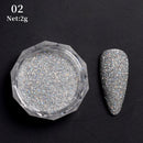 Rose Gold Bubble Mirror Powder Metallic Nail Glitter iridescent Chrome Dust Sparkling Flakes Pigment Manicur Nail Art Decor