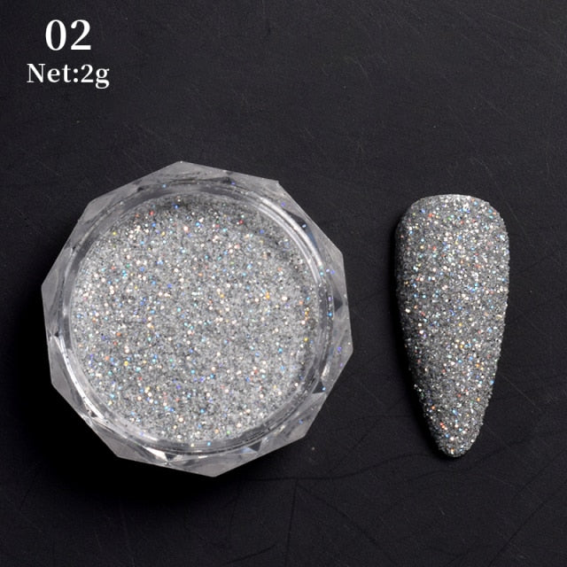 Rose Gold Bubble Mirror Powder Metallic Nail Glitter iridescent Chrome Dust Sparkling Flakes Pigment Manicur Nail Art Decor