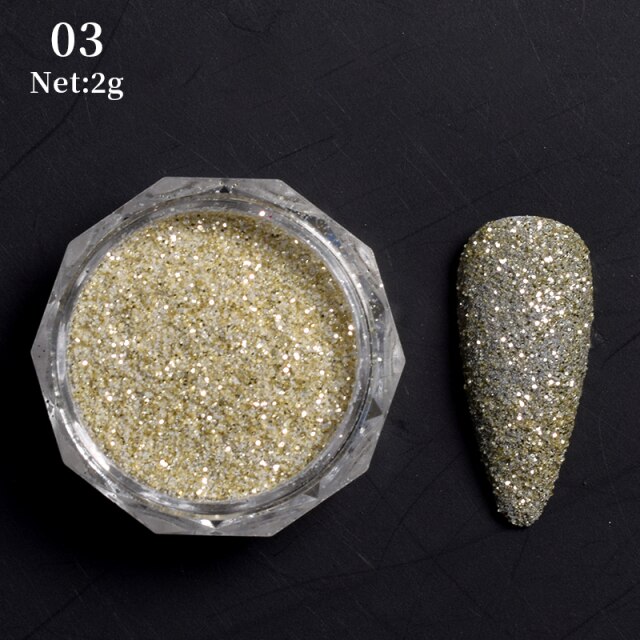 Rose Gold Bubble Mirror Powder Metallic Nail Glitter iridescent Chrome Dust Sparkling Flakes Pigment Manicur Nail Art Decor