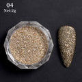 Rose Gold Bubble Mirror Powder Metallic Nail Glitter iridescent Chrome Dust Sparkling Flakes Pigment Manicur Nail Art Decor