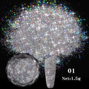 Rose Gold Bubble Mirror Powder Metallic Nail Glitter iridescent Chrome Dust Sparkling Flakes Pigment Manicur Nail Art Decor