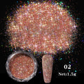 Rose Gold Bubble Mirror Powder Metallic Nail Glitter iridescent Chrome Dust Sparkling Flakes Pigment Manicur Nail Art Decor