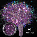 Rose Gold Bubble Mirror Powder Metallic Nail Glitter iridescent Chrome Dust Sparkling Flakes Pigment Manicur Nail Art Decor
