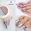 Rose Gold Bubble Mirror Powder Metallic Nail Glitter iridescent Chrome Dust Sparkling Flakes Pigment Manicur Nail Art Decor