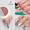 Rose Gold Bubble Mirror Powder Metallic Nail Glitter iridescent Chrome Dust Sparkling Flakes Pigment Manicur Nail Art Decor