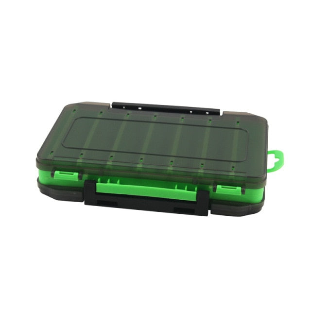 1Pcs 14 Compartments Fishing Lure Boxes Bait Storage Box Fishing Tackle 19cm*12cm*3.6cm Waterproof Double Sided Open Tackle Box