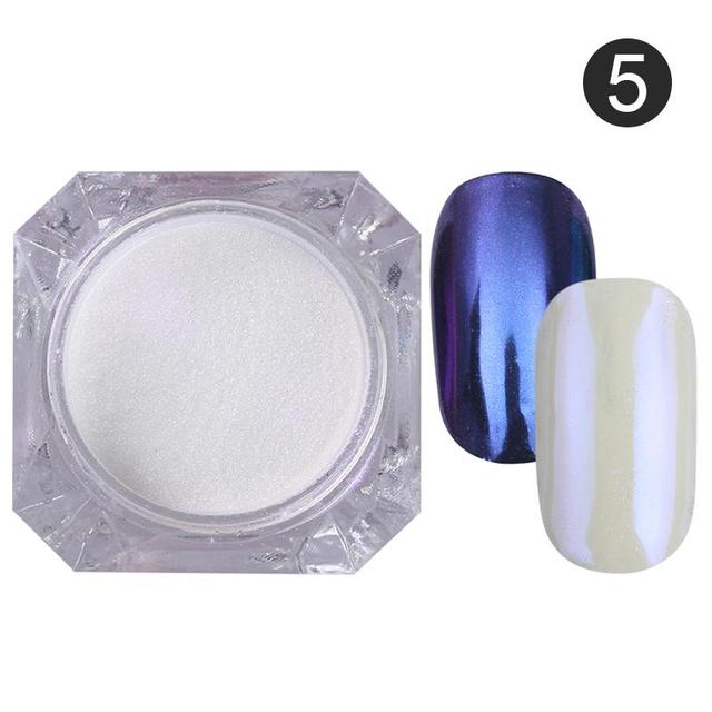1 Box Neon sparkle Mirror Nail Glitter Pearl Powder Auroras Iridescent Effect Nails  Pigment Dust UV Gel Polish Decor