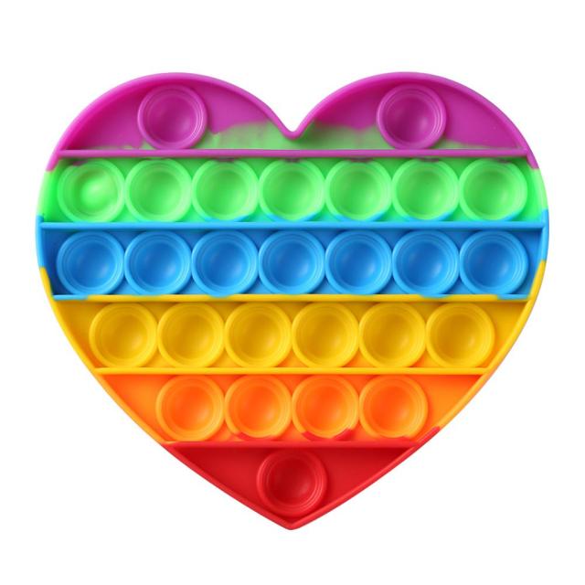Squeeze Toy Rainbow Fidget Toys Push Bubble Sensory For Autism Needs Anti-stress Game Stress Relief Squishy