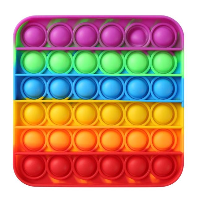 Squeeze Toy Rainbow Fidget Toys Push Bubble Sensory For Autism Needs Anti-stress Game Stress Relief Squishy