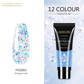 Limegirl 15ml Poly Nail Gel Glitter Building Nail Gel For Manicure Nail Art Design Luminous Polygels Extension Nail Gel For Nail