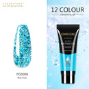 Limegirl 15ml Poly Nail Gel Glitter Building Nail Gel For Manicure Nail Art Design Luminous Polygels Extension Nail Gel For Nail