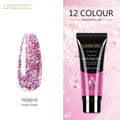 Limegirl 15ml Poly Nail Gel Glitter Building Nail Gel For Manicure Nail Art Design Luminous Polygels Extension Nail Gel For Nail