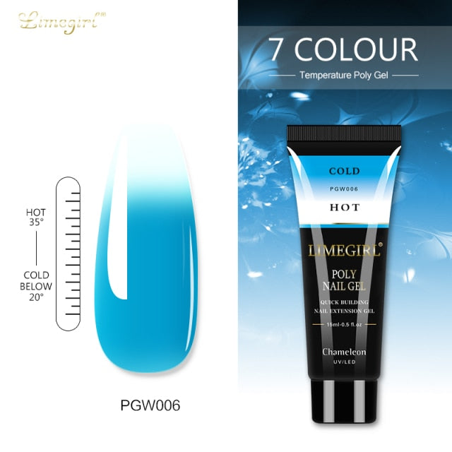 Limegirl 15ml Poly Nail Gel Glitter Building Nail Gel For Manicure Nail Art Design Luminous Polygels Extension Nail Gel For Nail