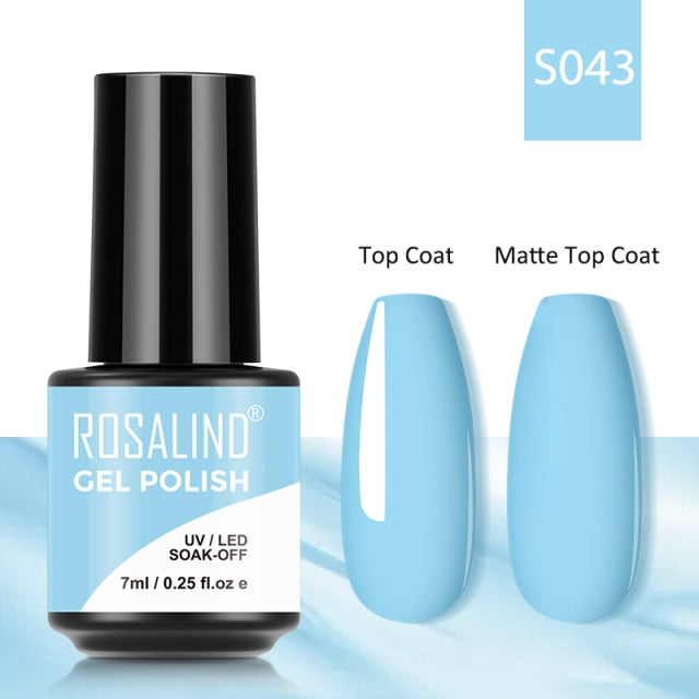 ROSALIND 7ML Gel Nail Polish Colorful Glitter UV Nail Gel Vernis Semi Permanent Gel For Manicure Soak off Varnishes Nail Art