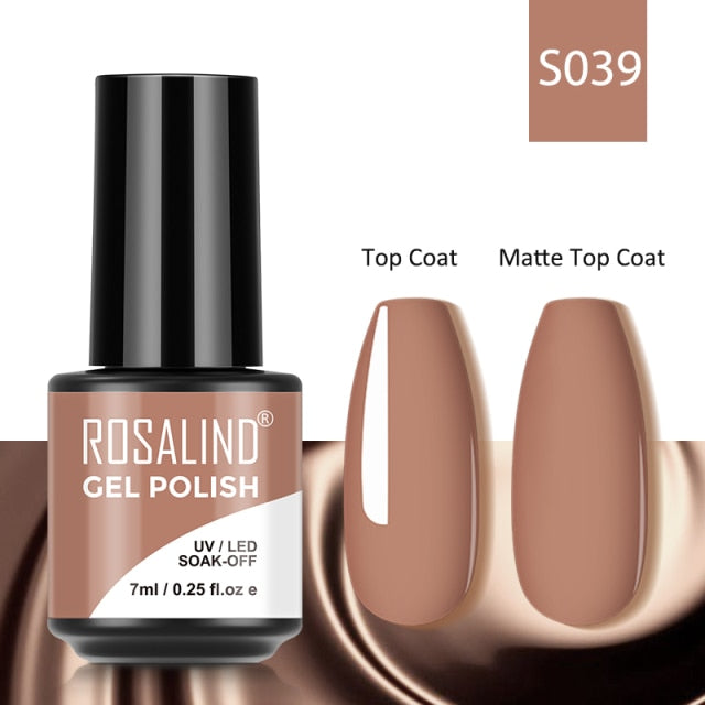 ROSALIND 7ML Gel Nail Polish Colorful Glitter UV Nail Gel Vernis Semi Permanent Gel For Manicure Soak off Varnishes Nail Art