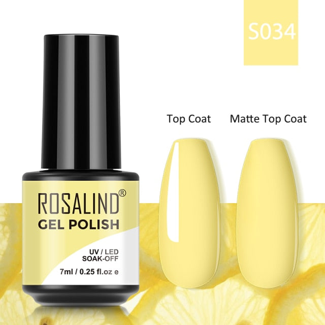 ROSALIND 7ML Gel Nail Polish Colorful Glitter UV Nail Gel Vernis Semi Permanent Gel For Manicure Soak off Varnishes Nail Art