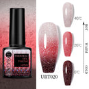 UR SUGAR 7.5ml Thermal 3-layers Color Changing UV Gel Polish sparkle Glitter Nail Gel Polish Soak Off Nail Art Gel Varnishes
