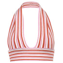 Rapcopter Brown y2k Camis Ruched Tie Up Crop Top Harajuku Tank Top Backless Halter Cute Tee Top Women Party Beach Sweat Holiday