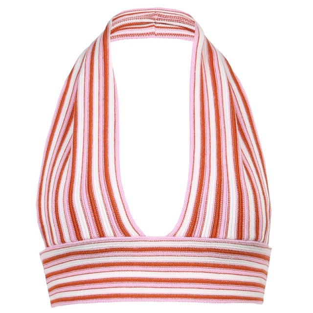 Rapcopter Brown y2k Camis Ruched Tie Up Crop Top Harajuku Tank Top Backless Halter Cute Tee Top Women Party Beach Sweat Holiday