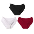 High Quality Women's Seamless Panties Solid Ultra-thin Underwear Women's Sexy Low-Rise Ruffles Briefs Lingerie Underpants New