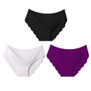 High Quality Women's Seamless Panties Solid Ultra-thin Underwear Women's Sexy Low-Rise Ruffles Briefs Lingerie Underpants New