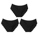 High Quality Women's Seamless Panties Solid Ultra-thin Underwear Women's Sexy Low-Rise Ruffles Briefs Lingerie Underpants New