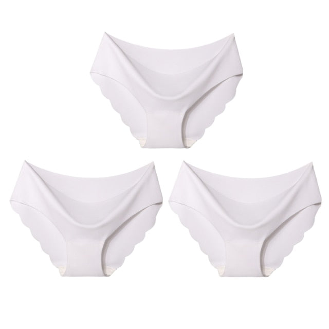 High Quality Women's Seamless Panties Solid Ultra-thin Underwear Women's Sexy Low-Rise Ruffles Briefs Lingerie Underpants New
