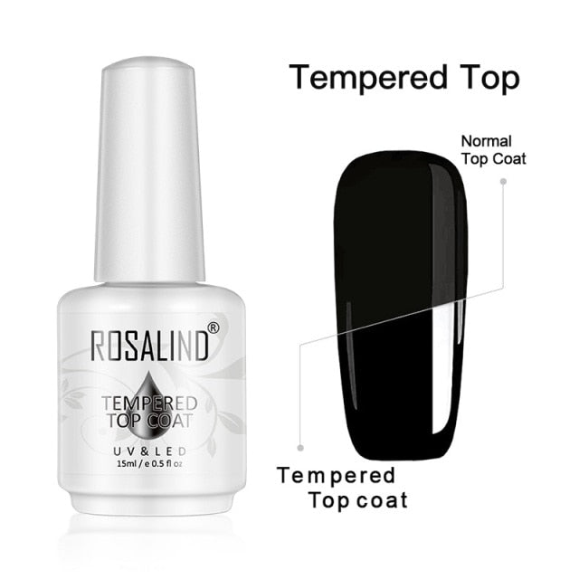 ROSALIND 15ML Base Top Matt Coat For Nail Gel Polish Soak Off Primer Magic Remover Builde Lacquer Gel Nail Art Salon Manicure