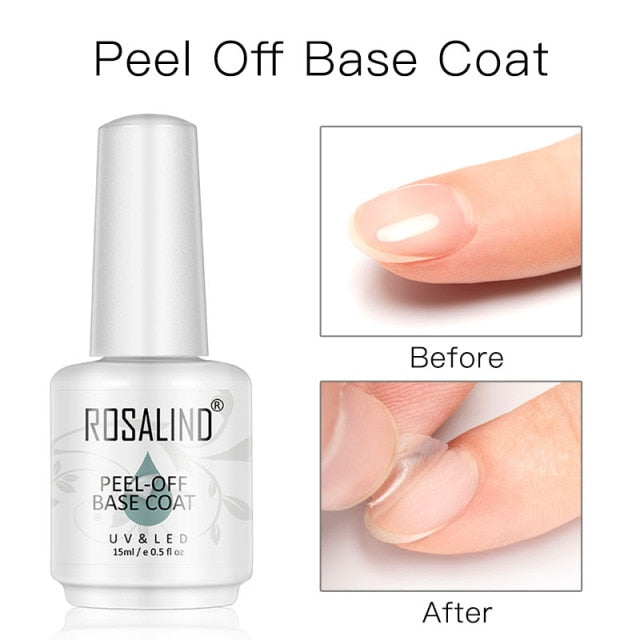 ROSALIND 15ML Base Top Matt Coat For Nail Gel Polish Soak Off Primer Magic Remover Builde Lacquer Gel Nail Art Salon Manicure