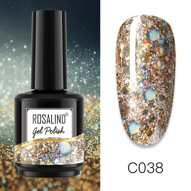 ROSALIND 15ML Base Top Matt Coat For Nail Gel Polish Soak Off Primer Magic Remover Builde Lacquer Gel Nail Art Salon Manicure