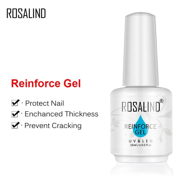 ROSALIND 15ML Base Top Matt Coat For Nail Gel Polish Soak Off Primer Magic Remover Builde Lacquer Gel Nail Art Salon Manicure