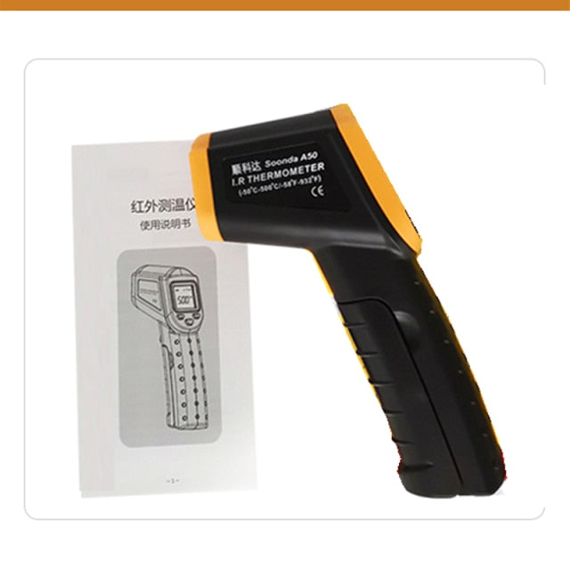 500C Digital Non-Contact Infrared Thermometer Laser Pyrometer For Boiler Home Oven Confectionery Bath Water BBQ Temperature Mete