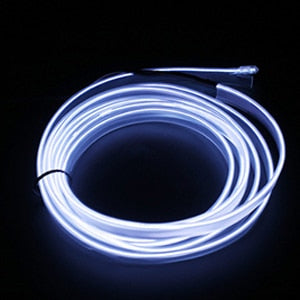 1M/2M/3M/5M Car Interior Lighting Decorative Lamp EL Wiring Neon Strip Auto DIY Flexible Ambient Light USB Party Atmosphere Lamp