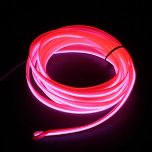 1M/2M/3M/5M Car Interior Lighting Decorative Lamp EL Wiring Neon Strip Auto DIY Flexible Ambient Light USB Party Atmosphere Lamp