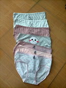 7PCS/Set Women's Sexy Underwear Cute Cotton Panties Briefs For Girl Ladies lingerie Cartoon Girls Pink Pantys Underpants Thongs