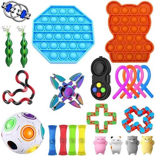 Squeeze Toy Push Fidget Toys Anime Bubble Sensory Toy Autism Special Needs Stress Reliever Helps Relieve And Increase Focus Soft