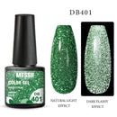 Mtssii 6ml Reflective Glitter Gel Nail Polish 8Colors Sparkling Auroras Laser Nail Gel Semi Permanent Soak Off UV Gel Varnish