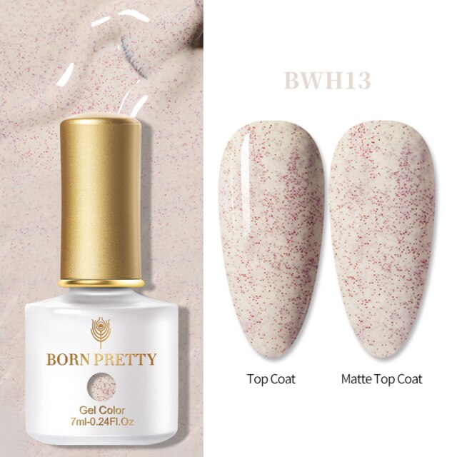 BORN PRETTY 1 Bottle 7ml Glitter Nail Gel Polish Colorful Pink Purple UV LED Varnish Soak Off Nail Art UV Gel Polish