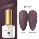 BORN PRETTY 1 Bottle 7ml Glitter Nail Gel Polish Colorful Pink Purple UV LED Varnish Soak Off Nail Art UV Gel Polish
