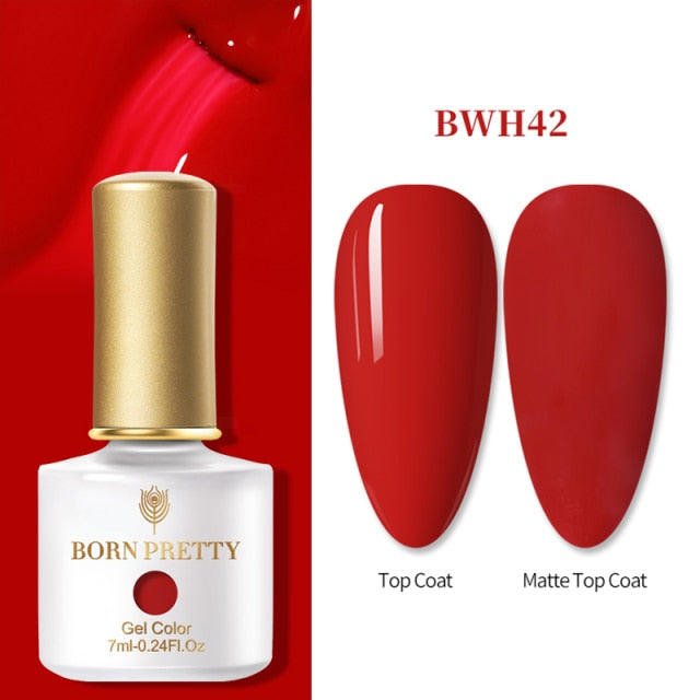 BORN PRETTY 1 Bottle 7ml Glitter Nail Gel Polish Colorful Pink Purple UV LED Varnish Soak Off Nail Art UV Gel Polish