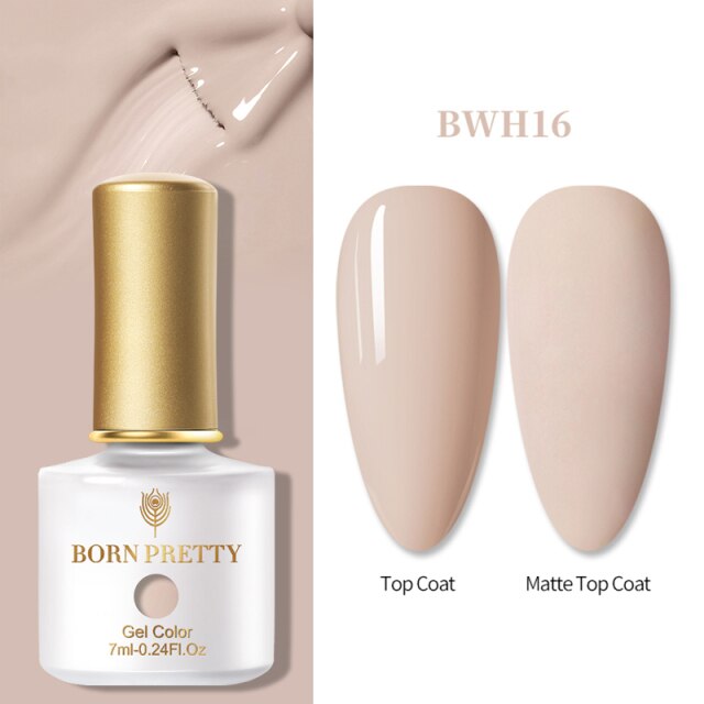 BORN PRETTY 1 Bottle 7ml Glitter Nail Gel Polish Colorful Pink Purple UV LED Varnish Soak Off Nail Art UV Gel Polish