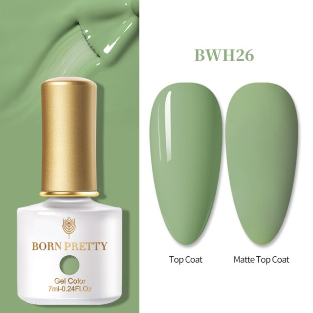 BORN PRETTY 1 Bottle 7ml Glitter Nail Gel Polish Colorful Pink Purple UV LED Varnish Soak Off Nail Art UV Gel Polish