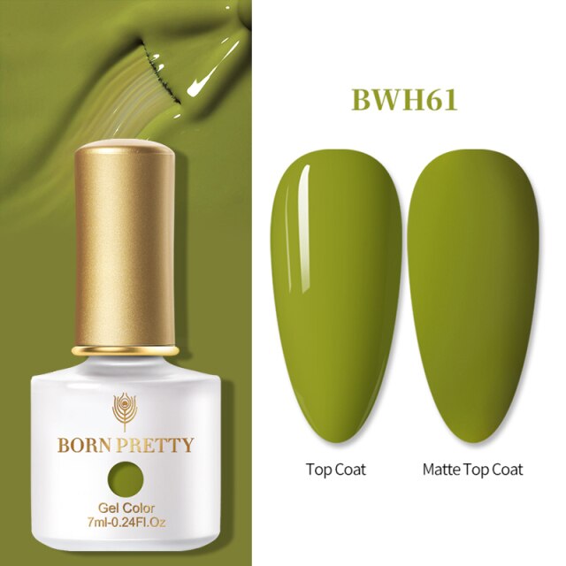 BORN PRETTY 1 Bottle 7ml Glitter Nail Gel Polish Colorful Pink Purple UV LED Varnish Soak Off Nail Art UV Gel Polish