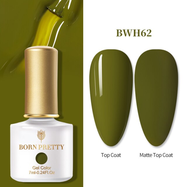 BORN PRETTY 1 Bottle 7ml Glitter Nail Gel Polish Colorful Pink Purple UV LED Varnish Soak Off Nail Art UV Gel Polish