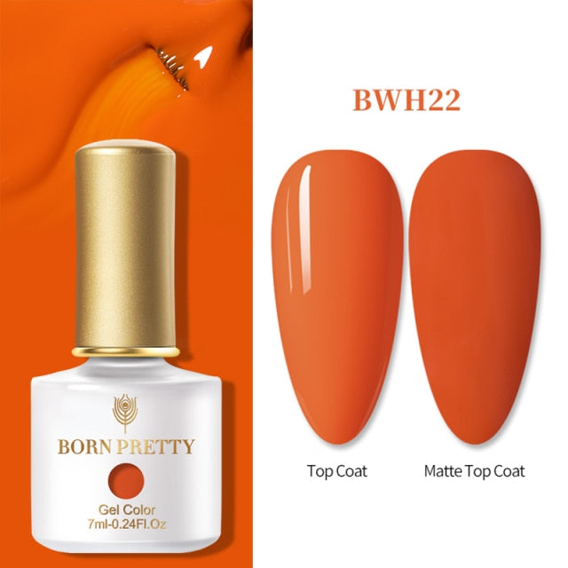 BORN PRETTY 1 Bottle 7ml Glitter Nail Gel Polish Colorful Pink Purple UV LED Varnish Soak Off Nail Art UV Gel Polish